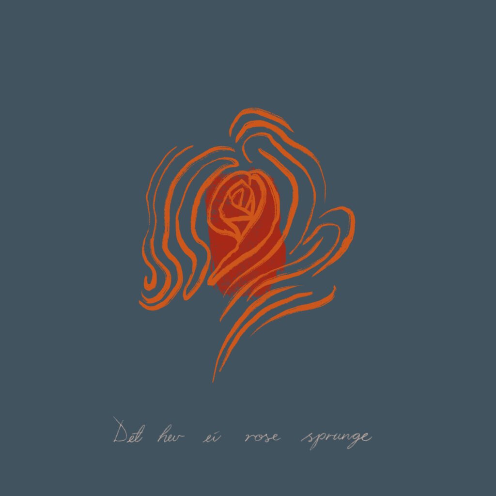 Abstract Illustration of a rose by illustrator Vilde Espenes